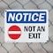 Signmission Exit Sign, Plastic, 14 in W, 10 in H, Not An Exit OS-2PACK-NS-P-1014-L-15164 - alternate 4